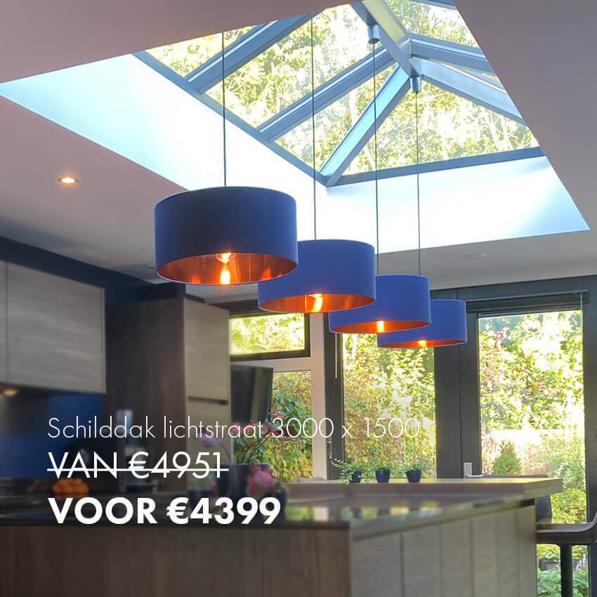 Voorjaarsactie schilddak lichtstraat
