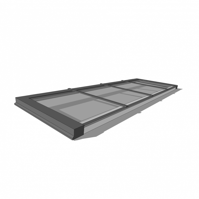 Afbeelding lichtstraat vlak 4000 x 1500mm hoog rendement veiligheidsglas